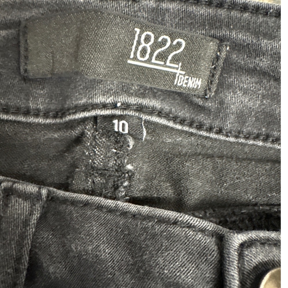 1822 Denim Womens Black Skinny Jeans Mid Rise Stretch Size 10 CJ5M1116A6 - Picture 8 of 10